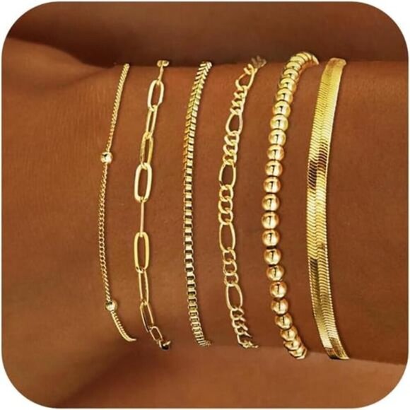 Gold Bracelets for Women 14K Real Gold Jewelry Sets - Picture 1 of 6
